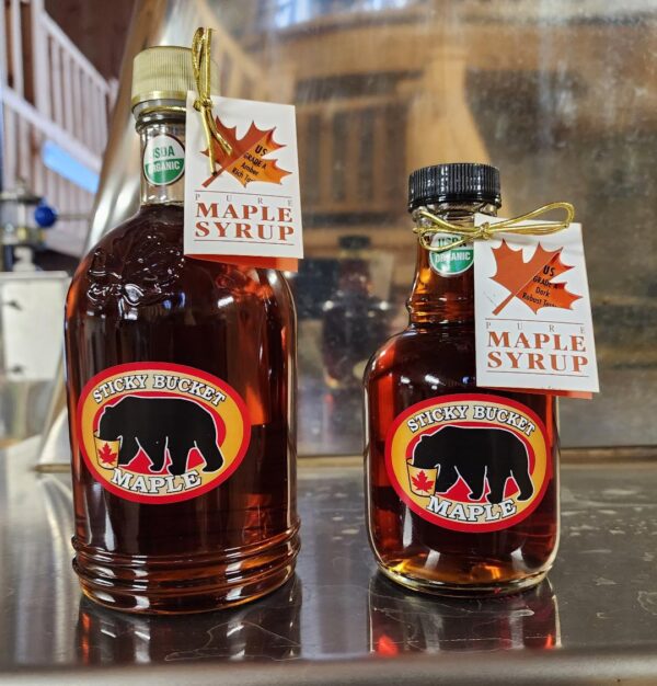 Pack of two maple glass gallons syrup